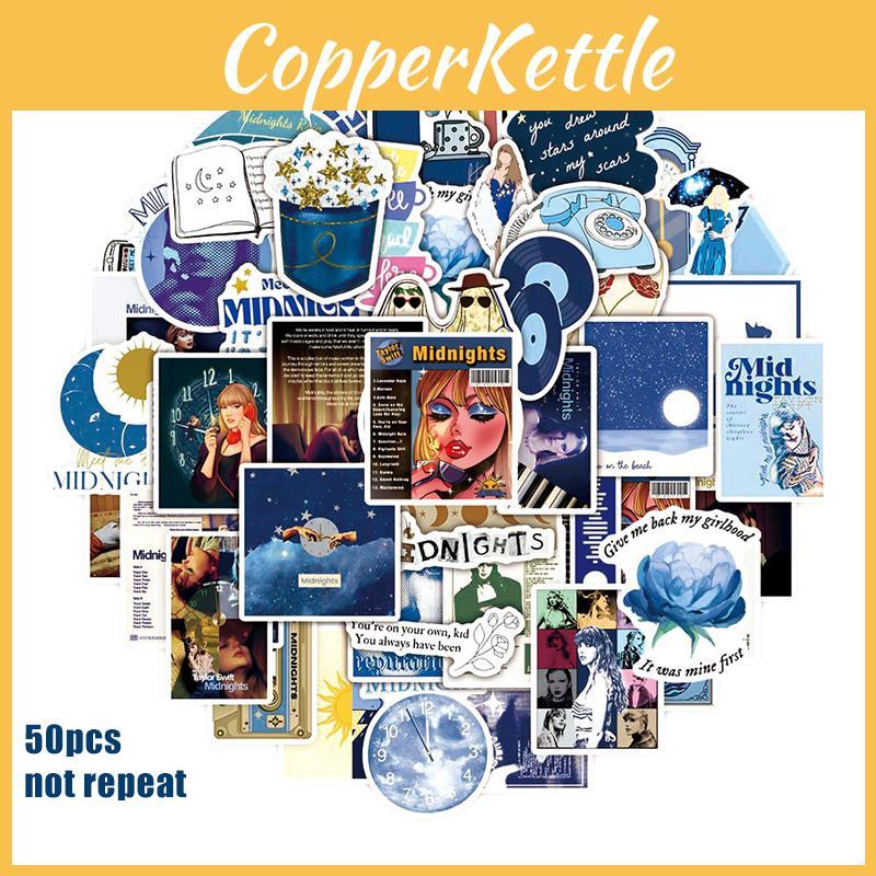 50pcs Taylor Swift New Album Sticker Waterproof Reusable Graffiti Decor
