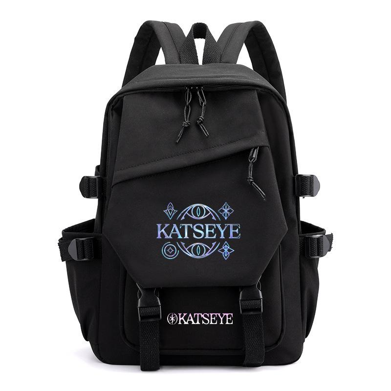 KATSEYE Backpack Official Merch Navy Blue Lightweight Casual Daypack Anti-Theft Laptop Backpack for School College Commuter Gifts 15.6 Inch