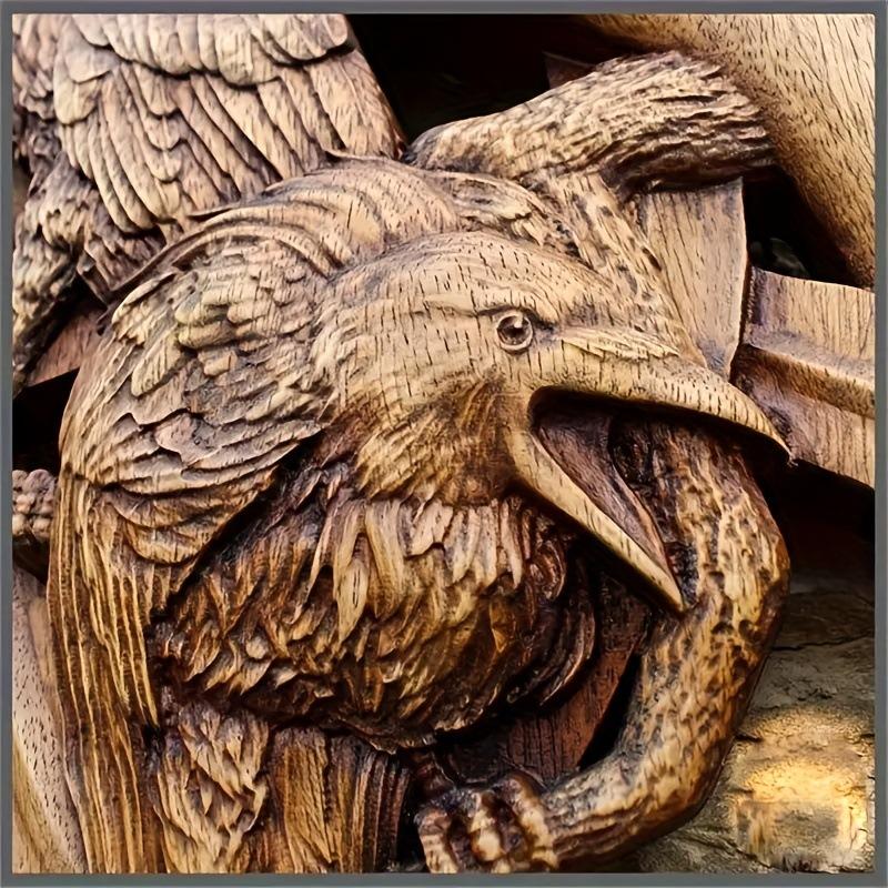 Corvo a terra nodo magico corvo ornamento artigianale in resina ciondolo