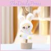 Plush Baby Three Rabbit Keychain Pendant With Embroidery Design Gift For