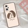 Kawaii Hedgehog Heart Cute Case For Realme C53 C55 C33 C63 C61 C51 C65 C67 C71 C75 11 12 13 14 Pro Plus GT6 GT7 15 Pro