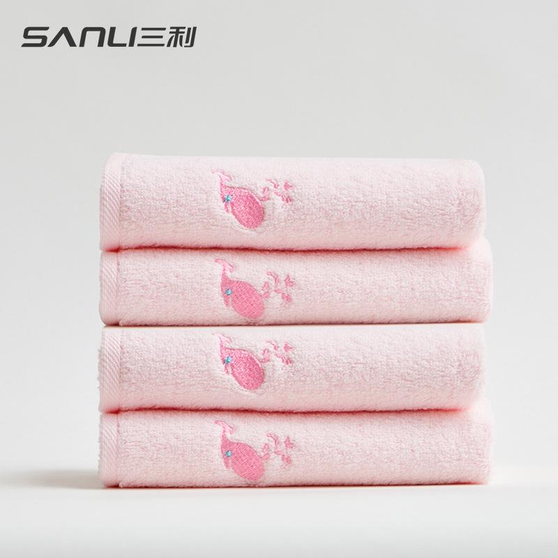Handtuch reine Baumwolle kleines quadratisches Handtuch besticktes kleines quadratisches Handtuch Kindergesichtstuch gezwirntes reines Baumwolltuch Geschenk