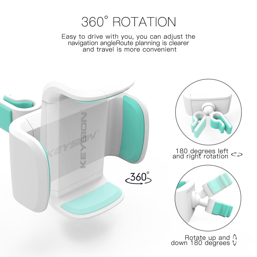 KEYSION Phone Holder Air Vent Mount Car Holder 360 Degree Ratotable Support Mobile Car Phone Stand