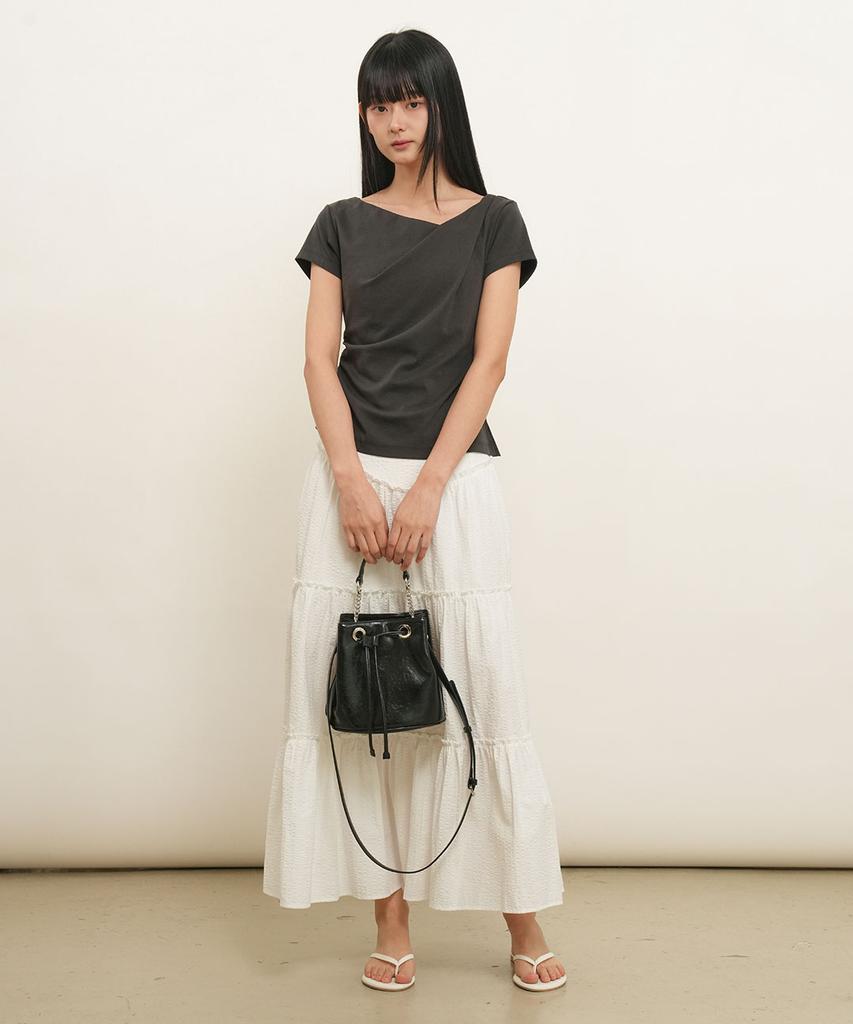 Generalidea Cracked Faux Leather Bucket Bag [2 Colors] / Gf2Lbg505