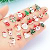 Enamel Alloy Fashion Jewelry Bracelet Pendant DIY Craft Christmas Charms Set Xmas Tree Hanging
