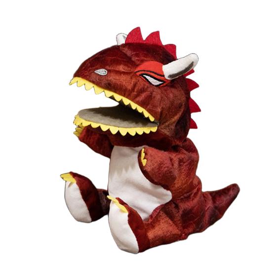 Interactive Dinosaur Hand Puppet Interactive Moving Mouth Plush Toy Educational Storytelling Prop for Kids