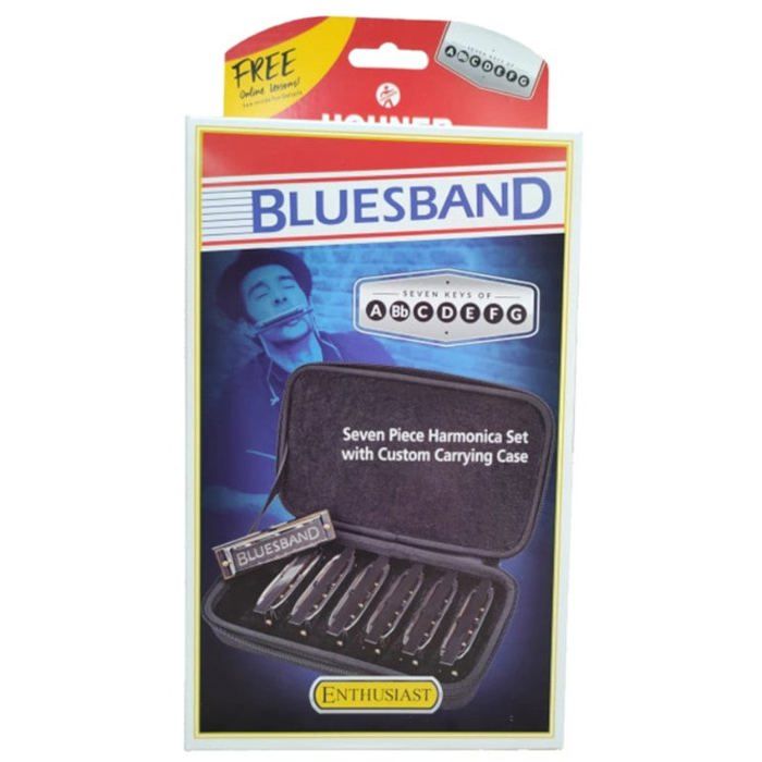Pack Hohner Blues Band - 7 Harmonicas diatoniques d'initiation C-D-E-F-G-A-Bb