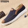 Old Beijing Cloth Shoes Men's Canvas Suede Shoes Single Shoes Lightweight Flat Heels Casual Soft Soled Men's Shoes