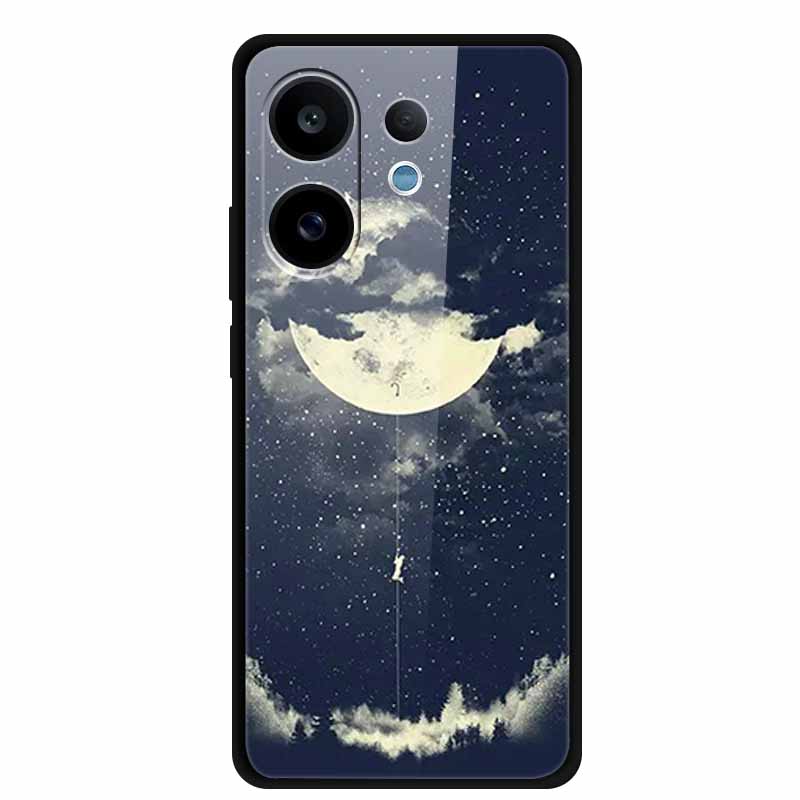 For Vivo V60 5G Glass Case Fashion Cool Animal Tempered Glass Back Cover Case For Vivo V 60 2025 Phone Cases 6.77" Fundas Coques