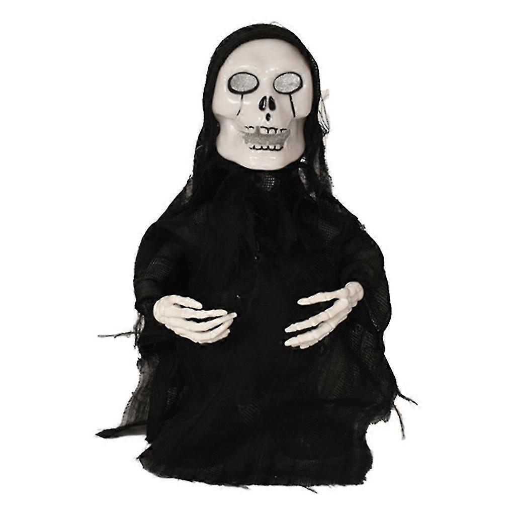 Electronic Dancing Skull Weeping Ghost Scary Halloween Decor Doll Ornaments For Lawn Garden Party Haunted House Prop