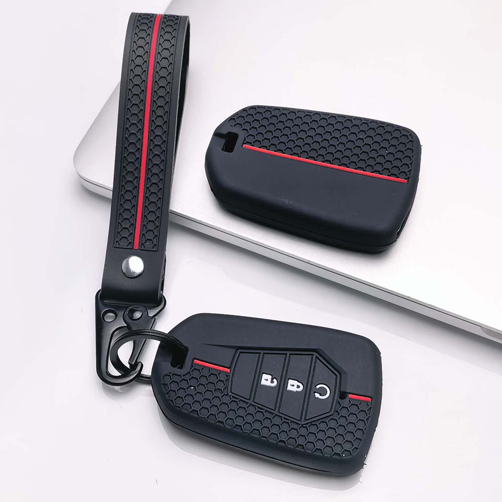 Key Fob Cover for Isuzu D-MAX MU-X with Keychain Scratch Resistant Shockproof Anti-Dust Durable Key Holder Anti-Scratch Guard Soft Grip Texture