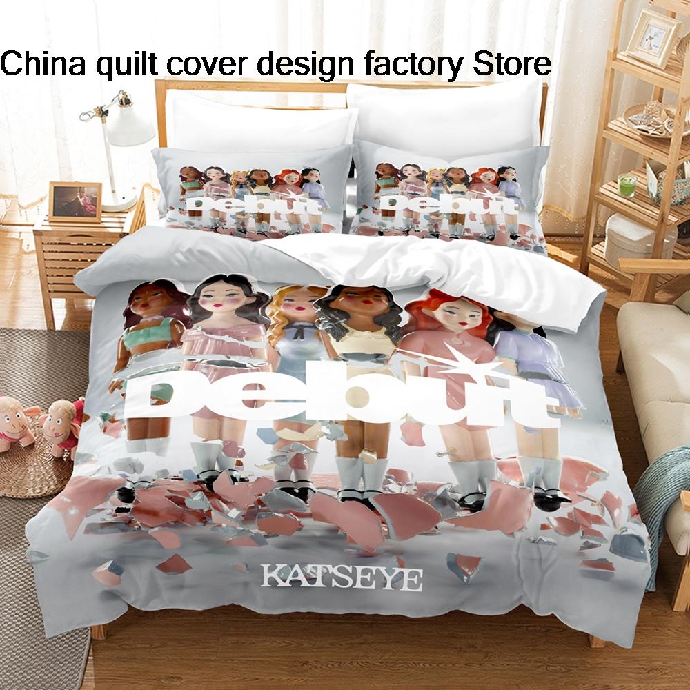 New Personality KATSEYE2 Bedding Set Single Twin Full Queen King Size Bed Set Kids Bedroom Duvetcover Sets Personality KATSEYE