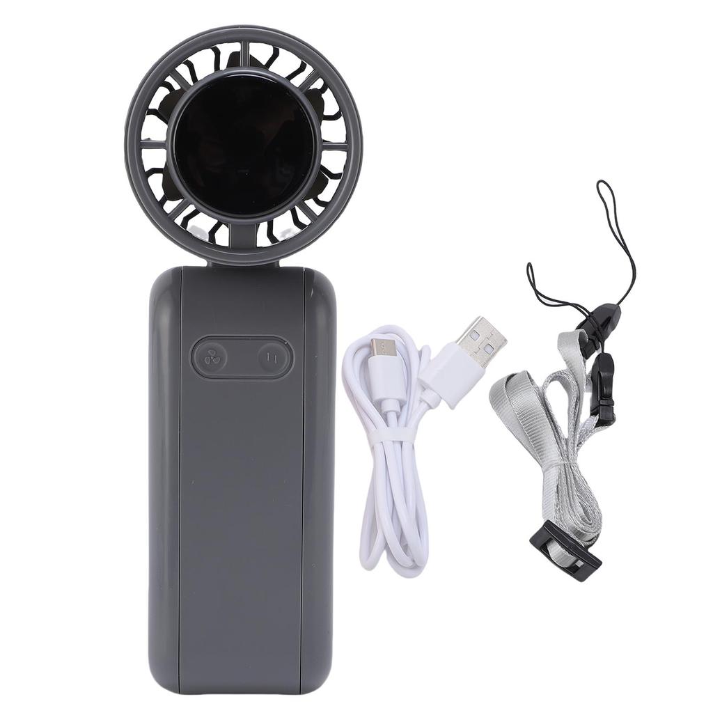 Handheld Turbo Fan 5 Levels Adjustable Quiet Folding Digital Display Portable Mini Pocket Fan with S