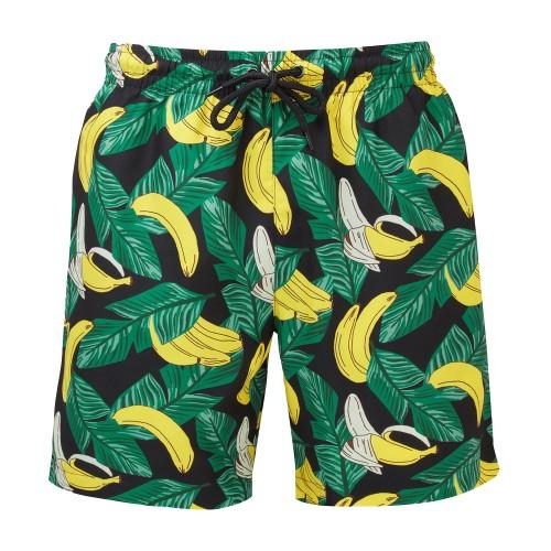 Wombat Mens Banana All-Over Print Swim Shorts