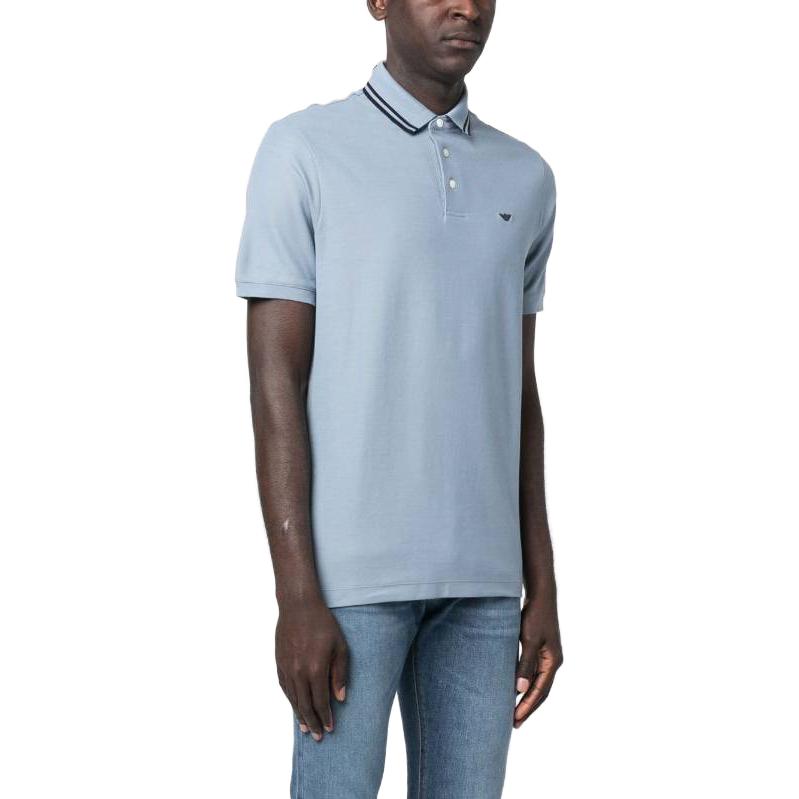 EMPORIO ARMANI Polo Shirt Men's Light Blue 3R1F67-1JCYZ-0753