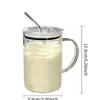 1L Drinking Glass Tumbler With Lid And Straw Glass Coffee Cup Transparent Cup Juice Mocha Cups Glass Mug Milk Juice Cup