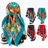 Rayon Satin Printed Silk Scarf, Headscarf, Glossy Square Scarf, Ladies’ Scarf