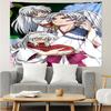 Inuyasha Print Tapestry, Backdrop, Easy Setup, Ideal for Bedroom, Office & Living Room, with Aesthetic Wall Hanging Decor.