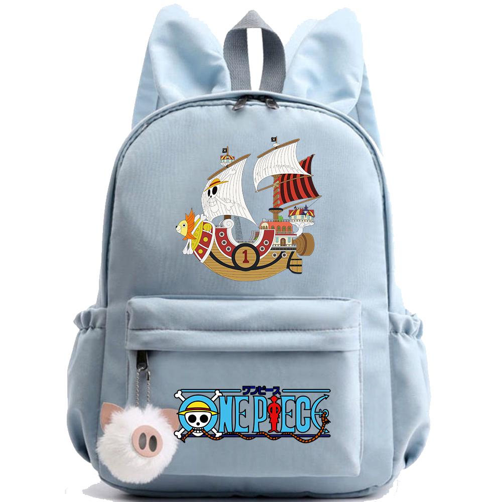 Anime Printed One Piece Backpack Knapsack Kids Boy Girl School Bag Teenager Student Cartoon Bookbag Outdoor Rucksack