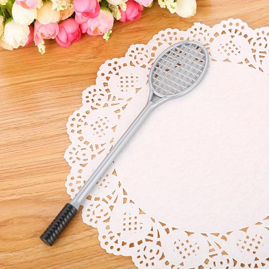 10pcs 0.5mm creative tennis racket shape gel pen cute stationery badminton racket water pen office signature pen
