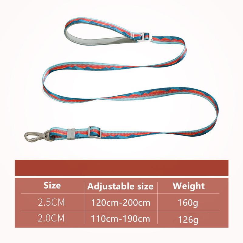 Nylon Dog Leashes Pet Dogs Chain Traction Rope Leads for Running Free Hands Rope Chain for Small Large Dogs