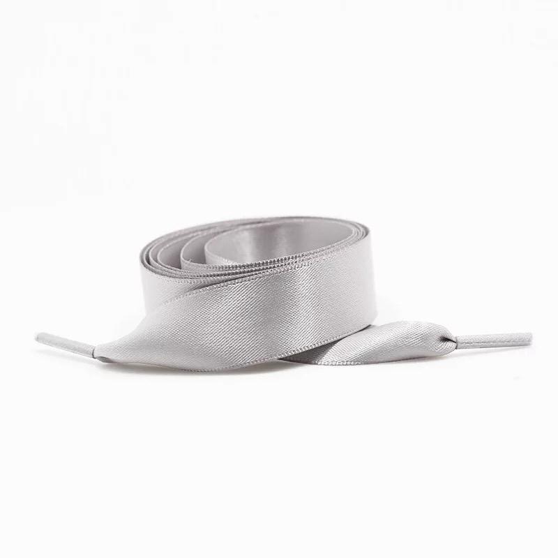 1 pereche 2 CM lățime șireturi satinate plate din panglică de mătase șireturi cizme adidași șiret 19 culori lungime 80CM 100CM 120CM S-1
