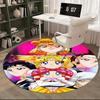 1pc Anime Cartoon Design Sailor Moon Round Carpet  Office Chair Mat, NonSlip Rug for Home Decor, Living Room, Bedroom