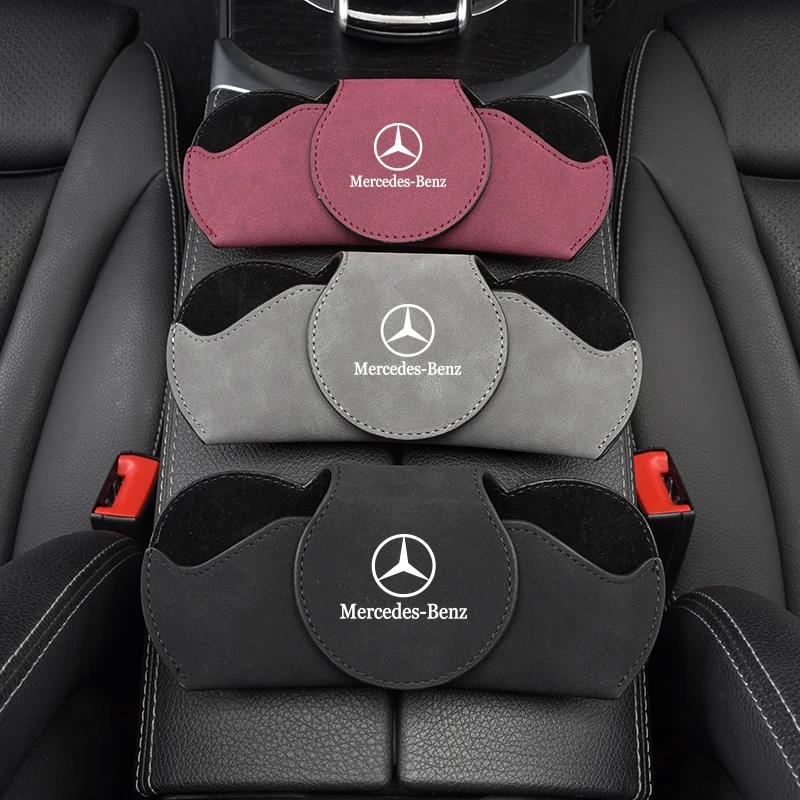 Étui à Lunettes Logo de Voiture GLC GLB Organisateur de Cartes Lunettes de Soleil pour Pare-Soleil Pour Mercedes Benz AMG W203 W206 W220 W205 W211 W212 W201