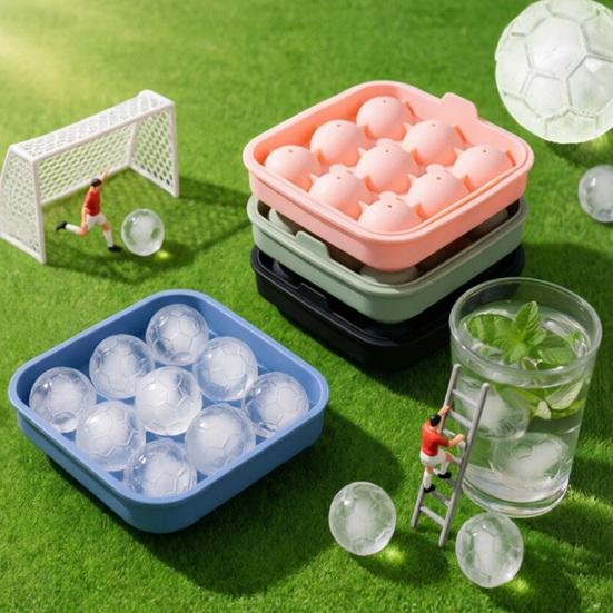 Soccer Ball Ice Cube Tray, 2026 World Mug Silicone Sphere Mold, Round Ice Maker for Whiskey Cocktail, Sports Themed Party Drinks Fans Gift
