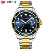 CURREN 8388 Men's Large Dial Calendar Waterproof Business Steel Band Watch