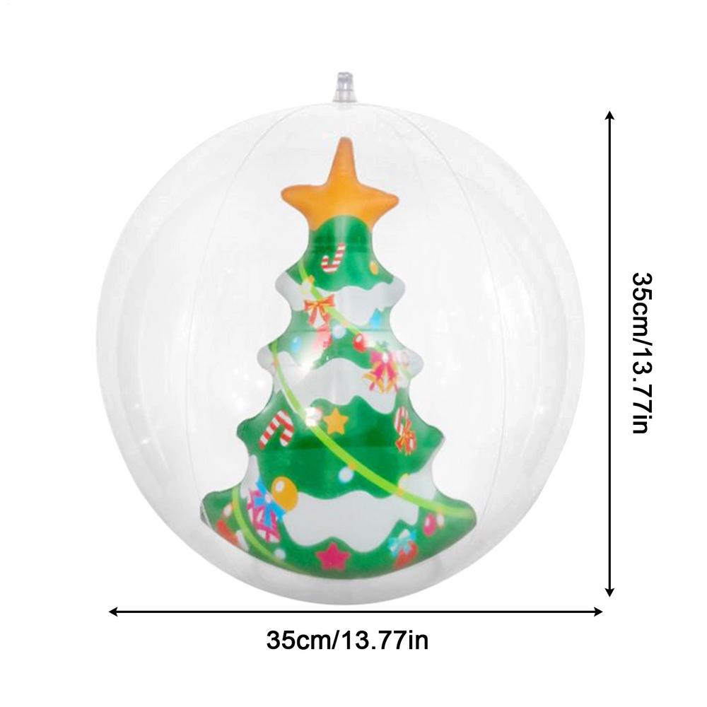 35cm Aufblasbare Weihnachtsdekorationen Weihnachtsmann Weihnachtsbaum Aufblasbare Weihnachtskugeln PVC Aufblasbare Outdoor-Dekorationen