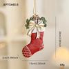 Colorful 3D Retro Bell Resin Ornament - American Cartoon Style Christmas Hanging Decoration
