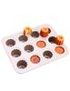 CHEFMADE Canelé Mold, 12 Pieces, Non-sticky Cake Mold, Exterior Dimensions: Approx. 32.5 X 25.8 Cm, Cup Size: 5.5cm