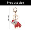 4X Delicate Big Ear Elephant Keyrings Stylish Handbag Charm Decorative Key Rings Modern Bag Charm for Women and Ladies