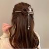 Classic Chinese Butterfly Pearl Tassel Hair Stick for Women Handmade Metal Hairpins Charm Jewelry Accessories Styling Tools