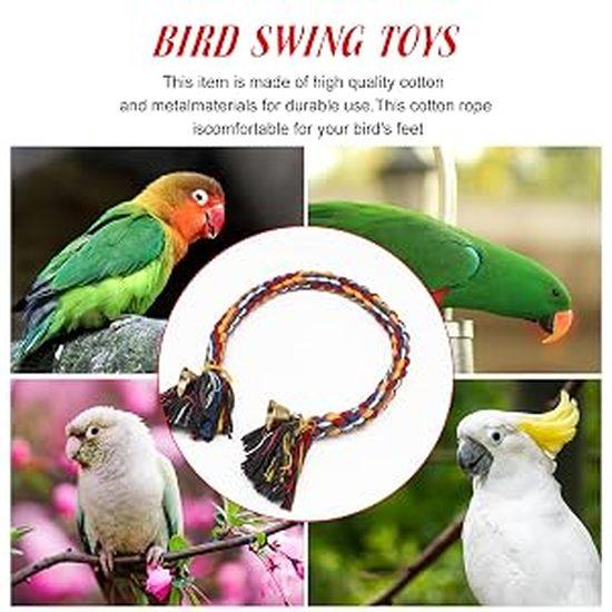 Parrot Rope 0.5-2M Climbing Toy Sturdy Flexible Deformable Budgie Stand for Parakeet African Grey Parrot Macaw Lovebird Finches