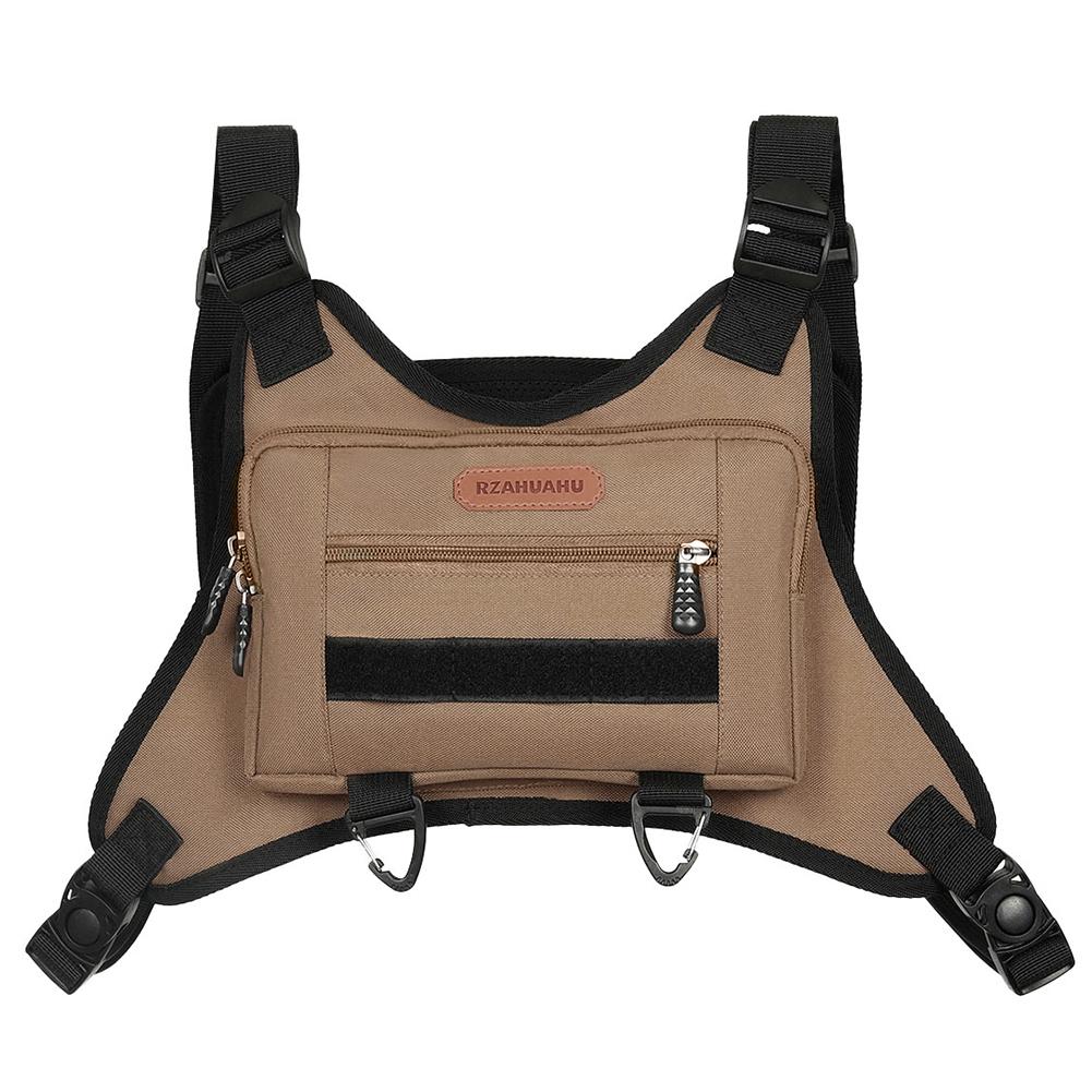 Front Chest Pack Adjustable Strap Fashion Sport Backpack Large Capacity Streetwear Chest Bag for Running Travel