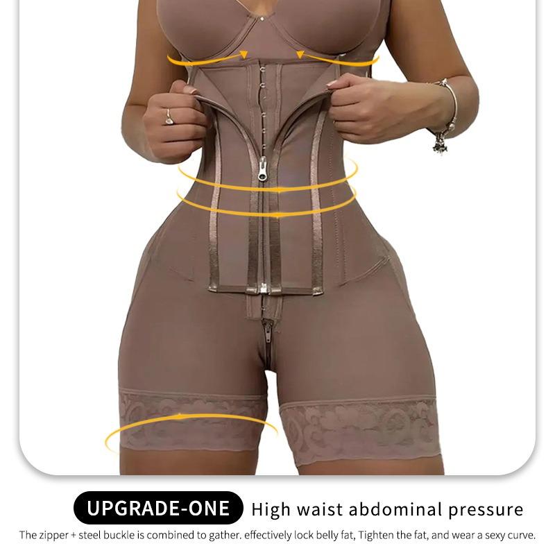 Guaina modellante dimagrante a vita alta con cerniera e bottoni Cincher vita Modellatore del corpo