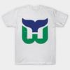 Asiatische Größe Baumwolle Unisex T-Shirt Druck T-Shirt Hartford Whalers Retro Logo T-Shirt No-Cut Print Reguläre Passform
