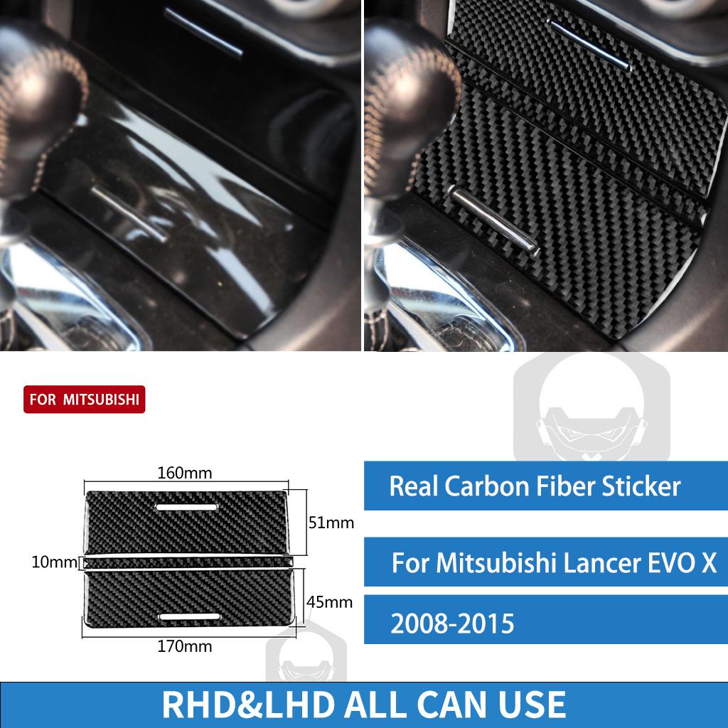 For Mitsubishi Lancer Evolution EVO X 2008-2015 Center Full Set Suit Cover Real Carbon Fiber Sticker Car Interior Accessories