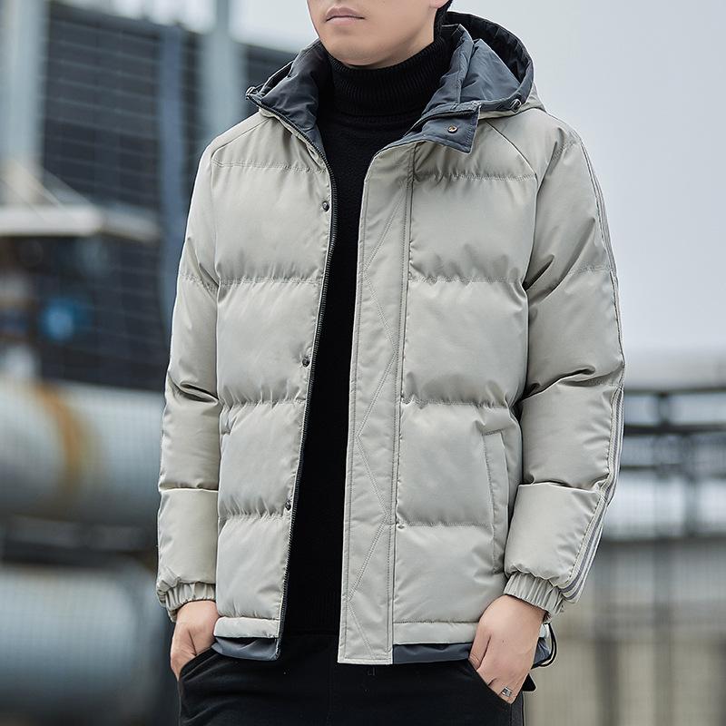 Thick Casual Men's Jacket Winter Trend Down Cotton-padded Jacket Thickened Hooded Loose Cotton-padded Jacket Down Cotton-padded Jacket Men