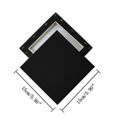 (nikita) DIY pintura al óleo negra lienzo mini y lienzo estirado decoraciones para el hogar