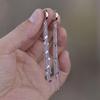 French Light Luxury Crystal Zircon Flower Drop Earrings For Women Elegant Pearl Rhinestone Tassel Earrings Wedding Jewelry Gifts