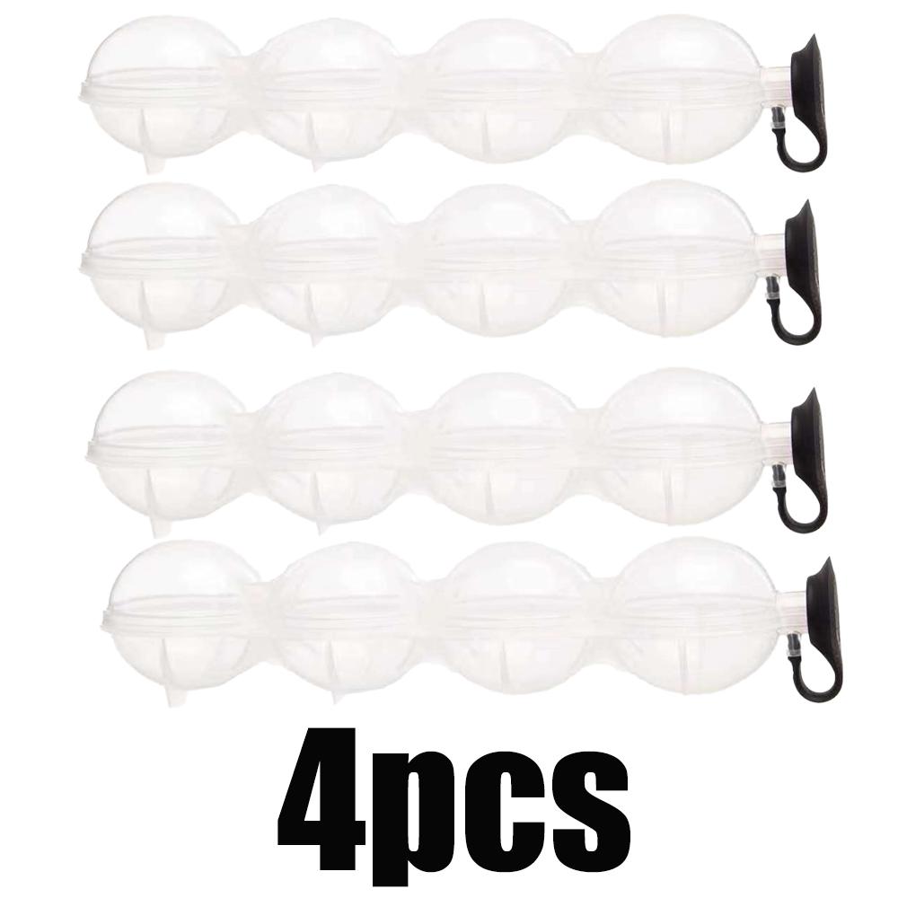 1/2 st 4-håls rund ishockeyform återanvändbar plast isboll kubmakare transparent barutrustning isform whisky cirkulär isbehållare