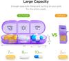 Premuim Weekly Pill Box Cases Organizer Large 7 Day Pill Box 3 Times A Day Container Portable for Medication Vitamins Fish Oil