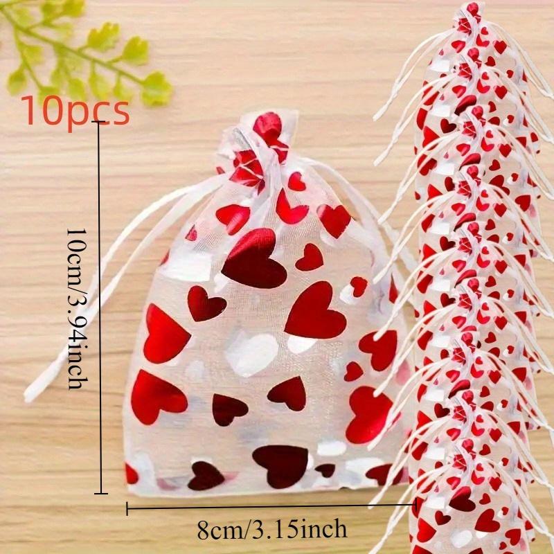 Elegant Hot Stamping Yarn Holiday Gift Bags - 10pcs Set for  Wedding & Valentine's Day Party Favors