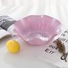European-Style Large Ruffled Fruit and Vegetable Bowl - Plastic Candy Dish for Living Room, Melon Seeds, Snacks, Dried Fruits.