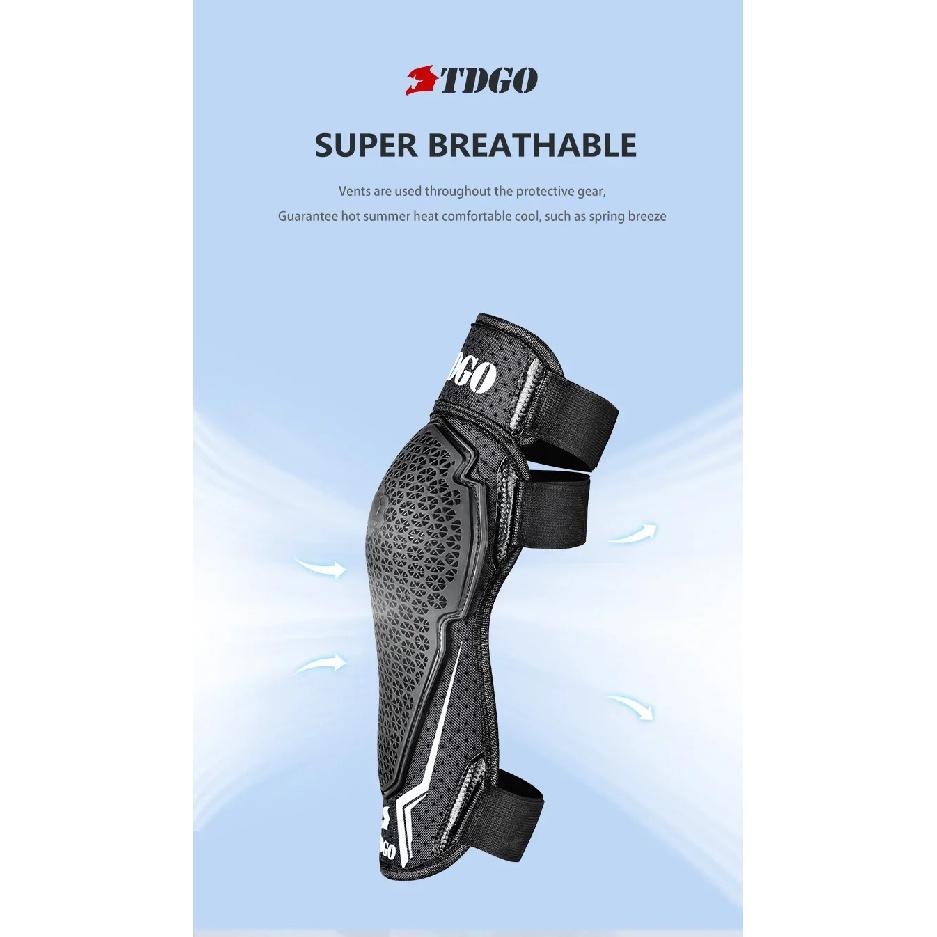 Ginocchiere Traspiranti in Rete per Moto per la Guida Estiva - Protezioni Regolabili con Design Ammortizzante, Leggere e Ventilate