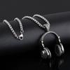 Free Fan DJ Music Headphone Shape Pendant Necklace Long Chain Men Women Hip Hop Jewelry Rock Headset Necklace Male Gift