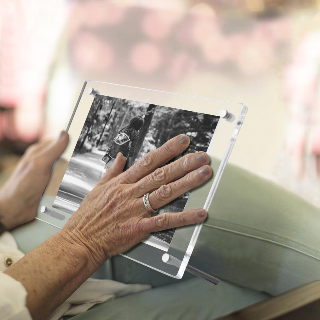 NIUBEE Acrylic Photo Photo Wall Mountable Acrylic Picture Poster Stylish 2L Frame, Frame, Stand, Type, Frame, Frame, Horizontal/Vertical, Transparent,